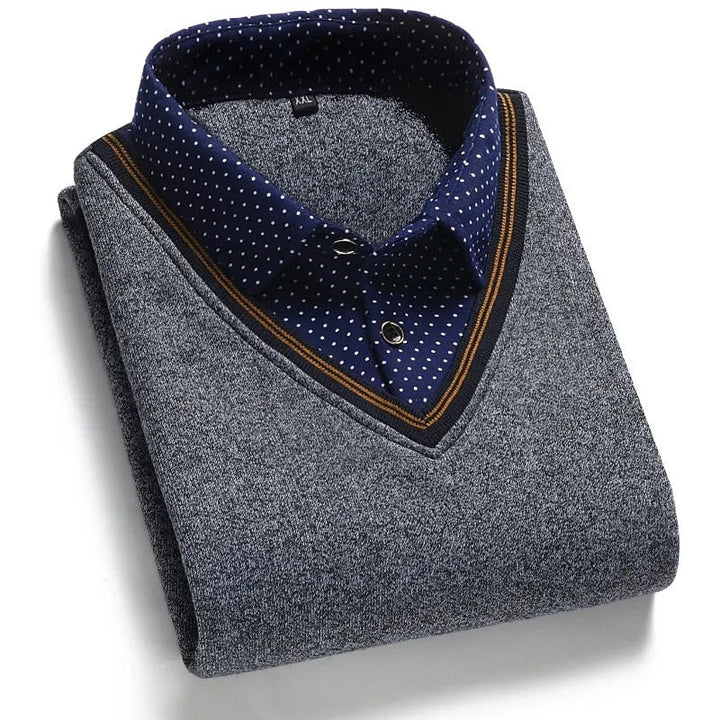 Refined Mock-Collar Sweater