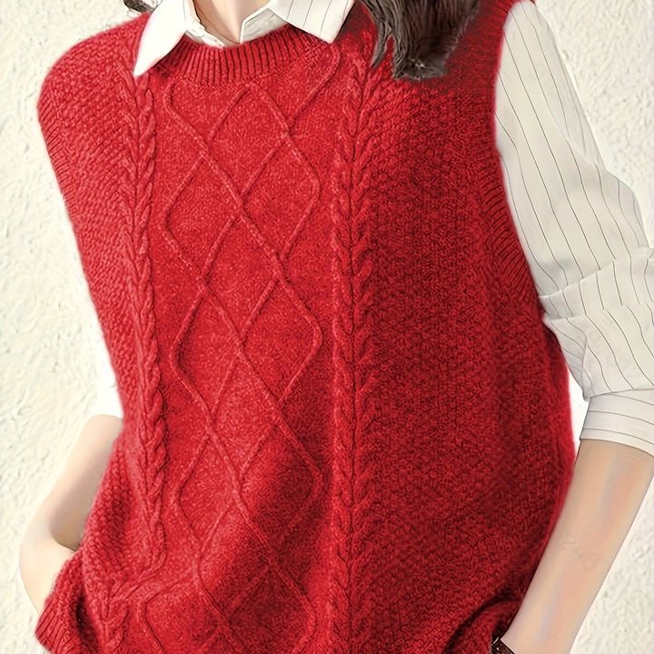 Cable-Knit Sweater Vest