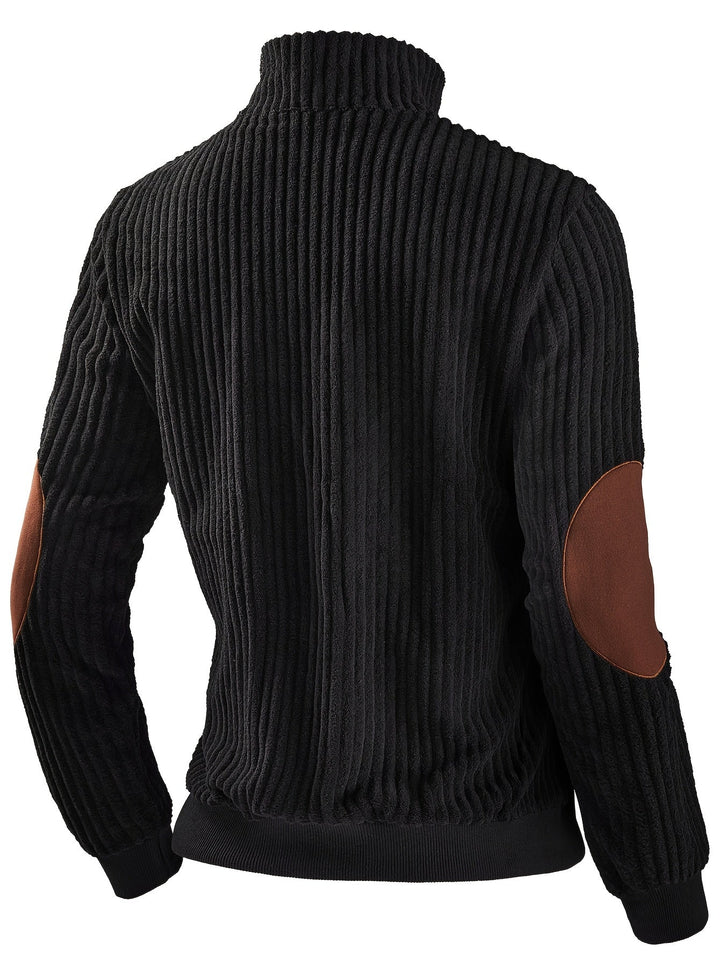 Ribbed Quarter-Zip Sweater