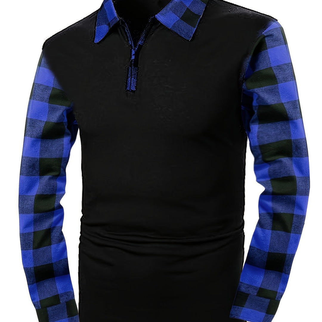 Half-Zip Contrast Shirt