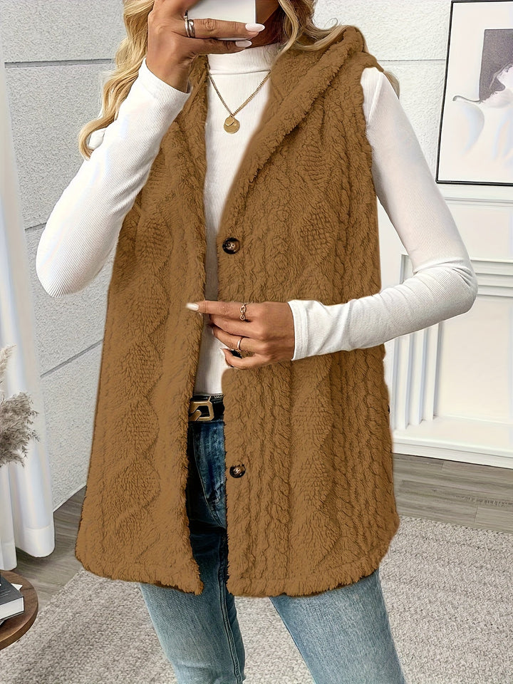 Cozy Hooded Sleeveless Vest