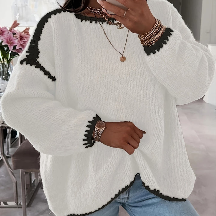 Relaxed Boat Neck Sweater