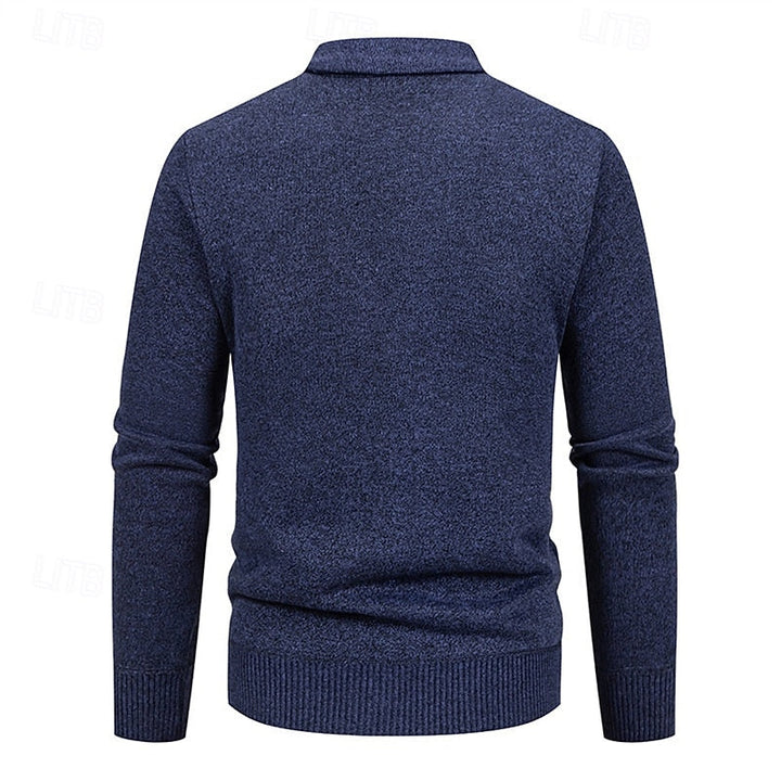 Refined Argyle Cardigan