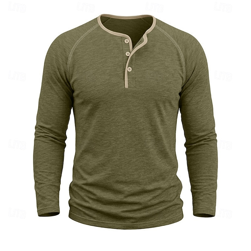 Classic Button Henley Shirt
