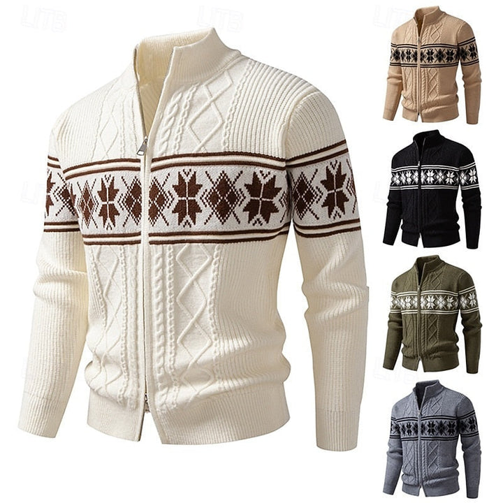 Fair Isle Zip Cardigan