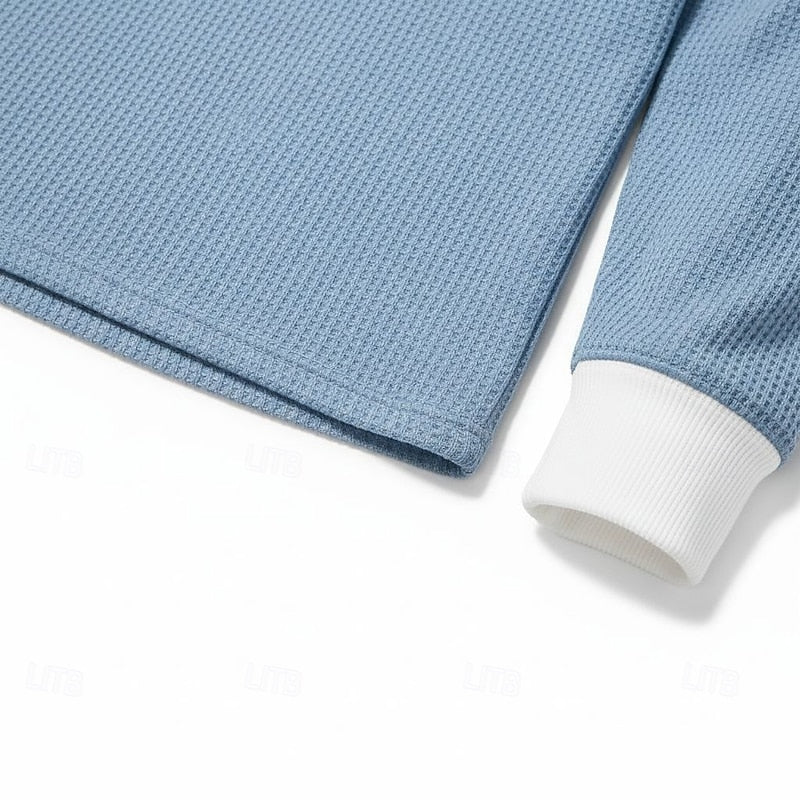 Colorblock Long-Sleeve Henley