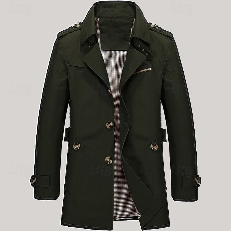 Refined Single-Breasted Trench Coat