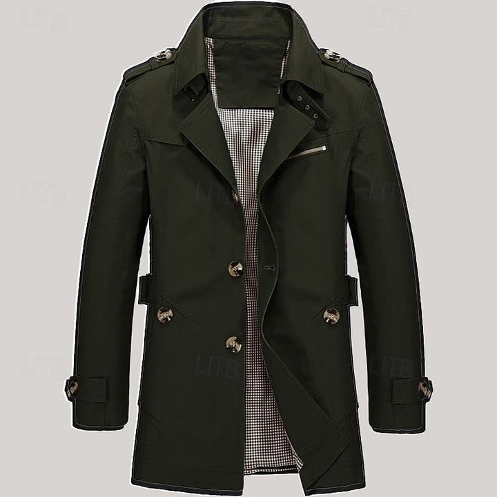 Refined Single-Breasted Trench Coat