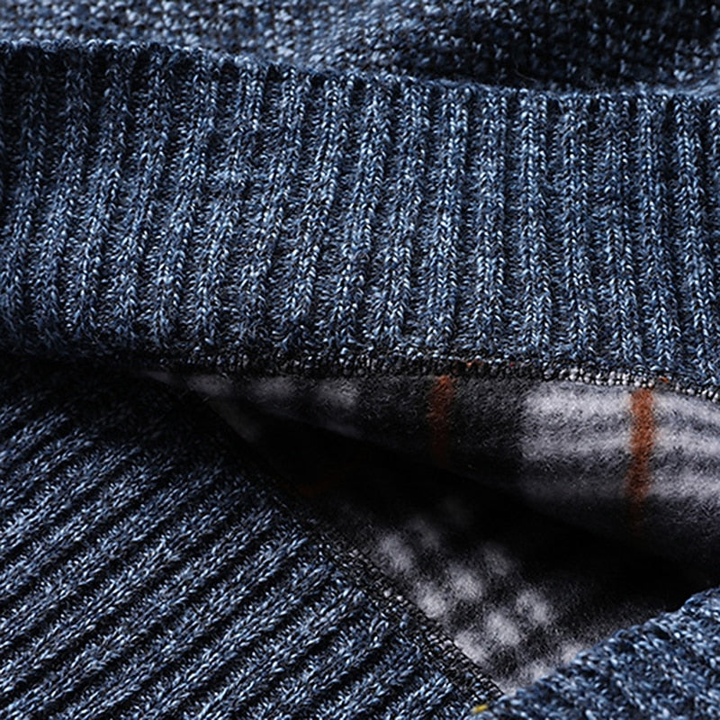 Quarter-Zip Stand Collar Sweater