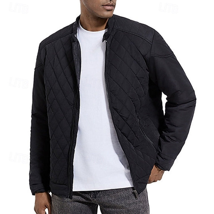 Quilted Stand-Collar Jacket