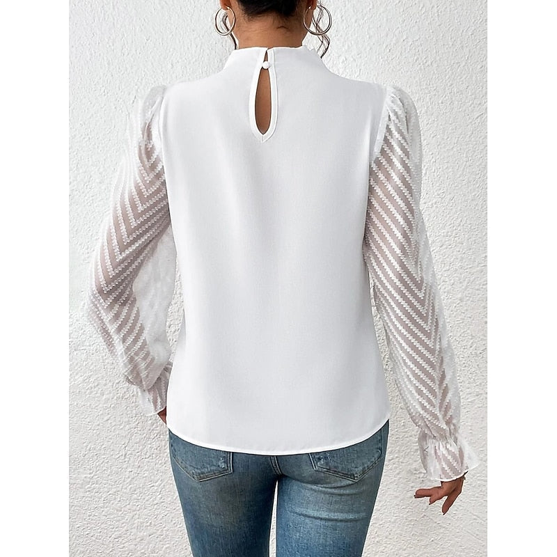 Elegant High-Neck Blouse