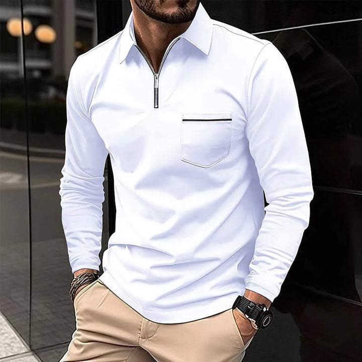 Refined Quarter-Zip Polo Shirt