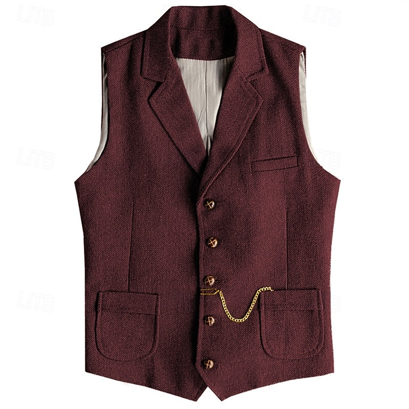Herringbone Tailored Vest