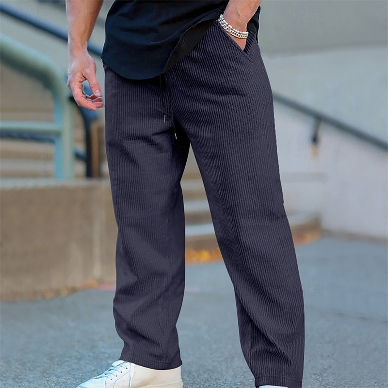 Relaxed Ribbed Pants