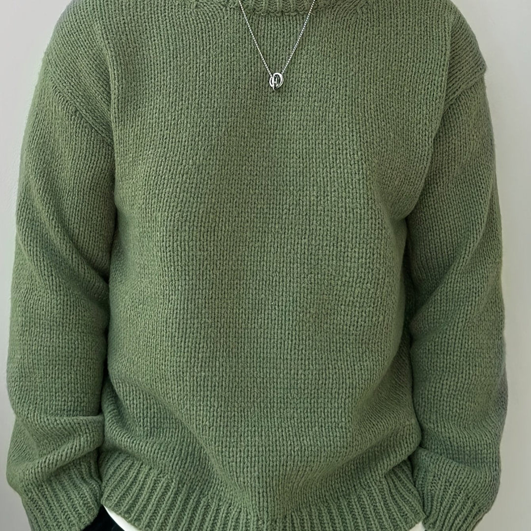 Relaxed Drop-Shoulder Sweater