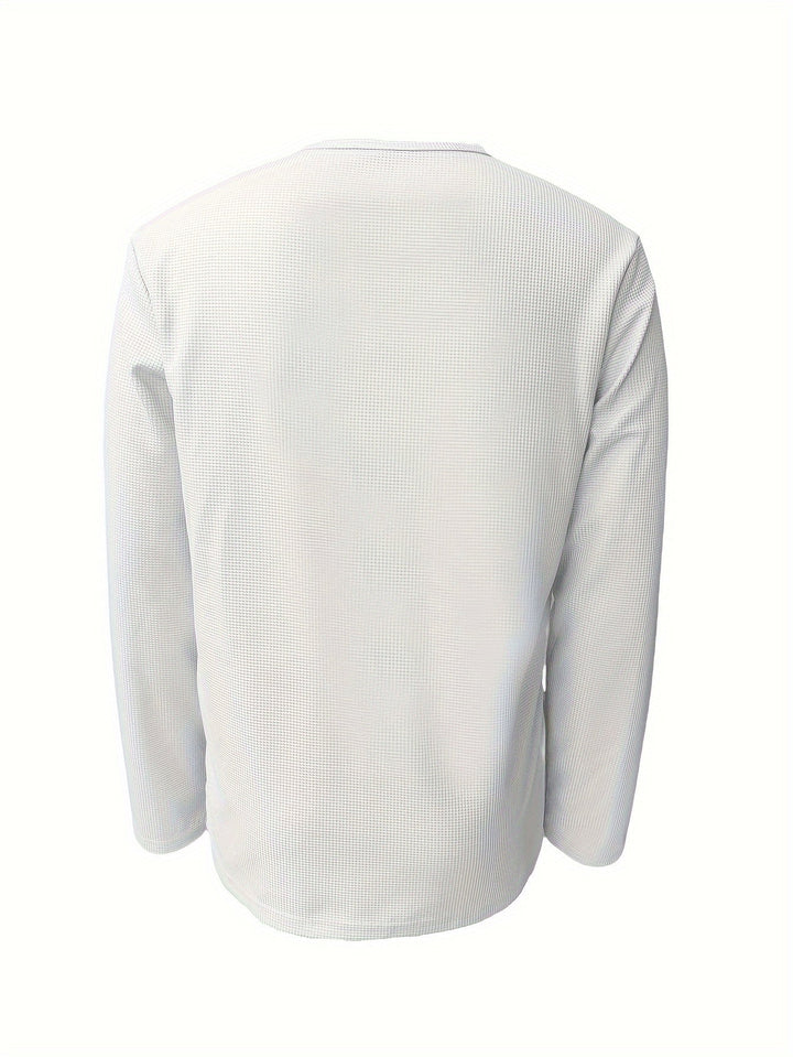 Textured Long-Sleeve Henley