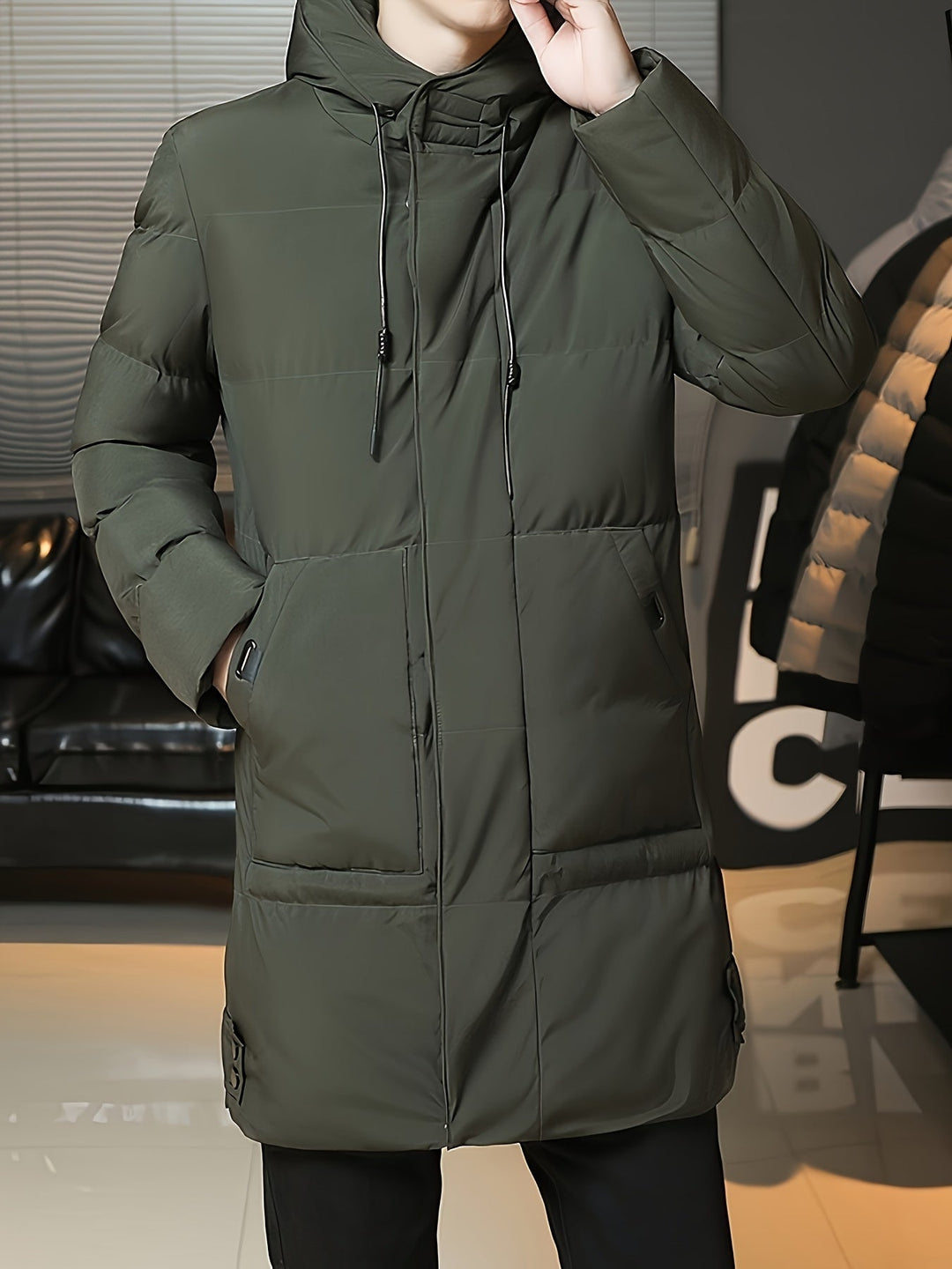 Hooded Longline Puffer Coat
