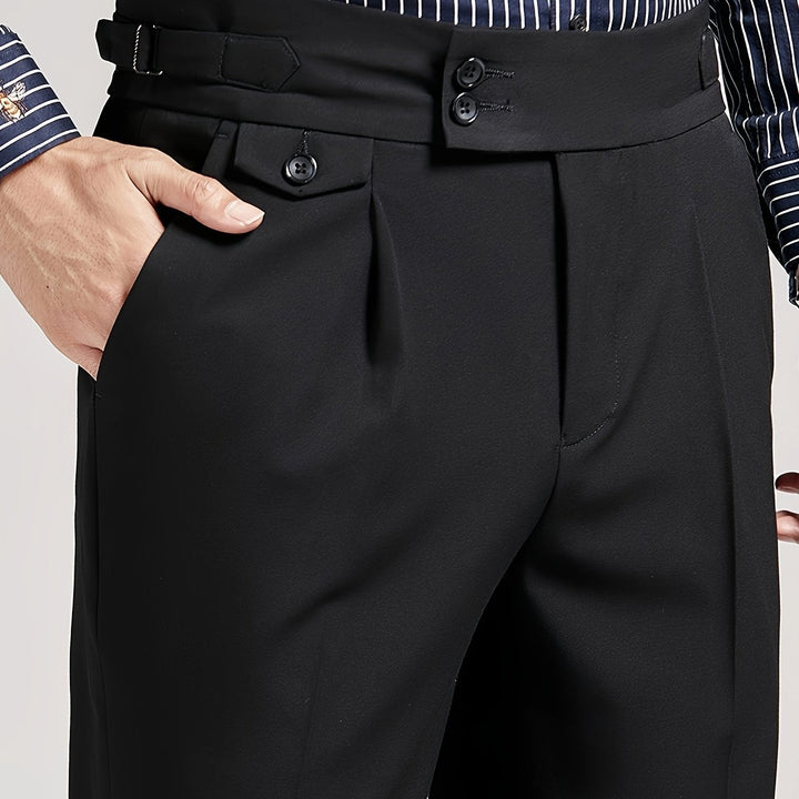 Tailored Single-Pleat Pants