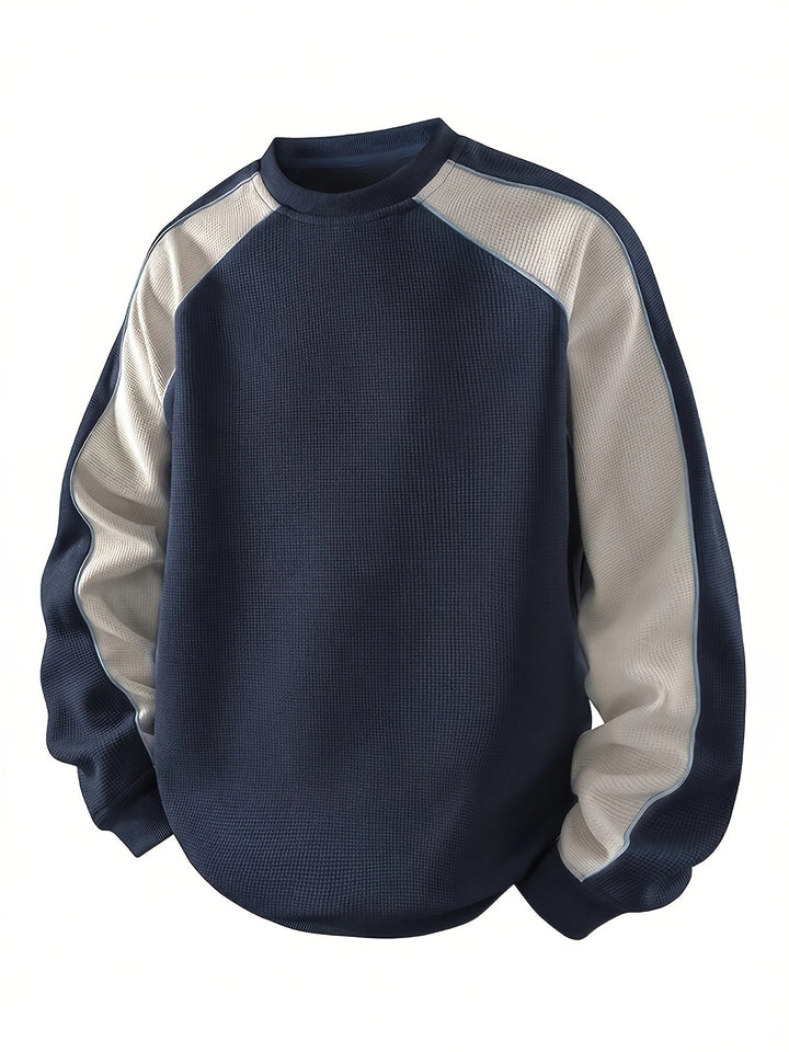 Color-Block Round Neck Sweatshirt
