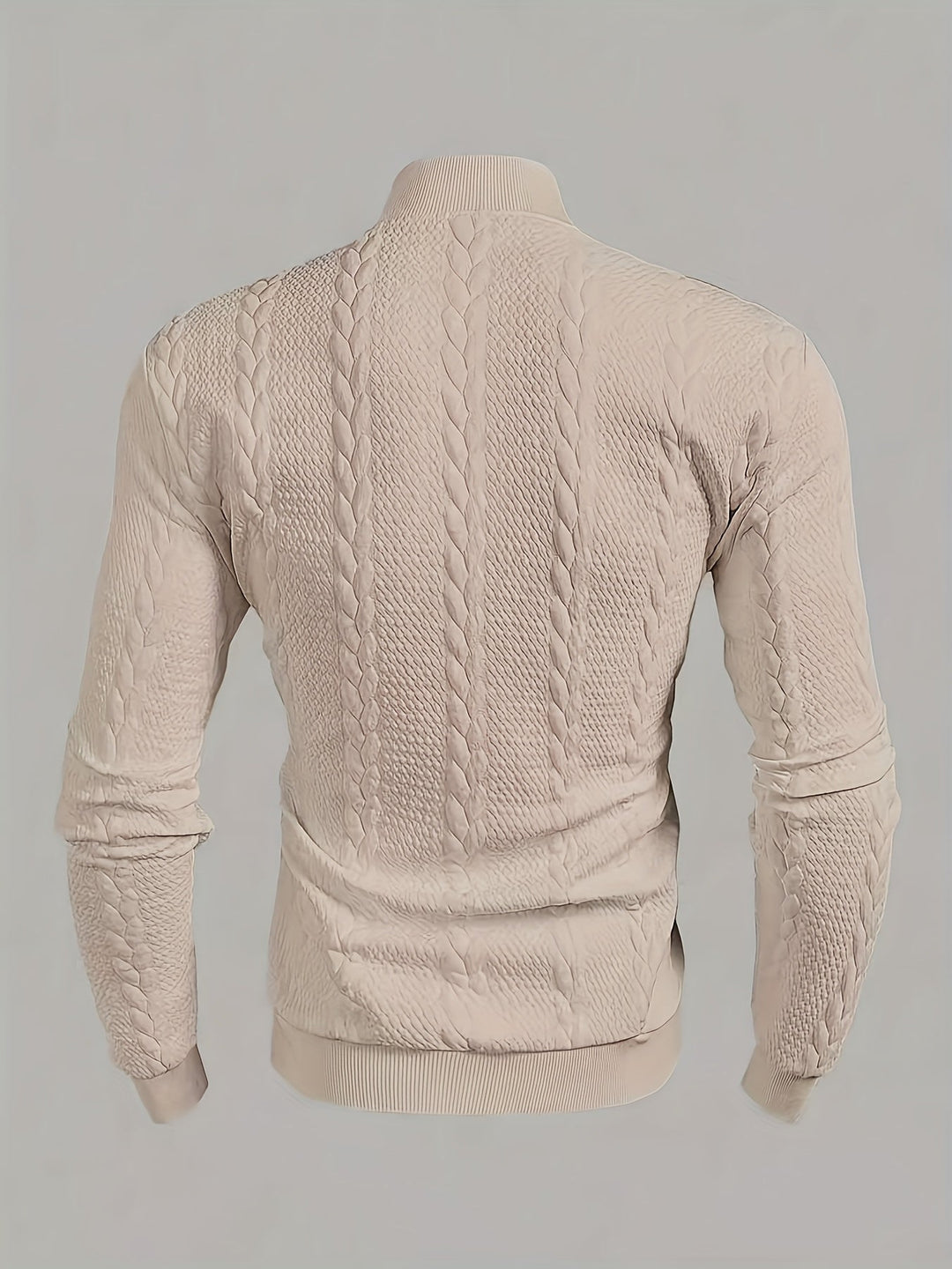 Textured High-Neck Sweatshirt