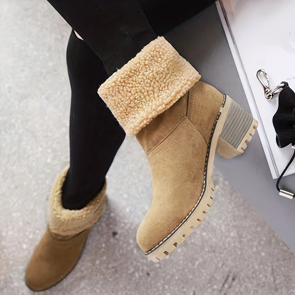 Cozy Cuffed Ankle Boots
