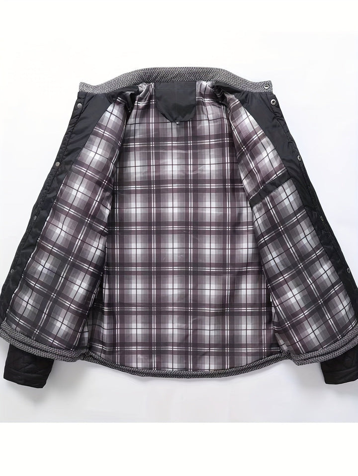 Quilted Stand-Collar Jacket