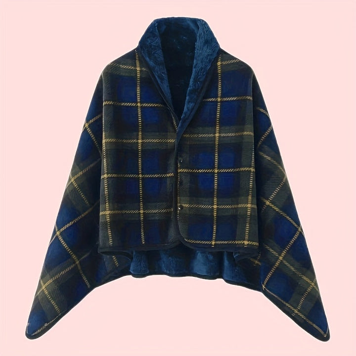 Buttoned Wrap Shawl