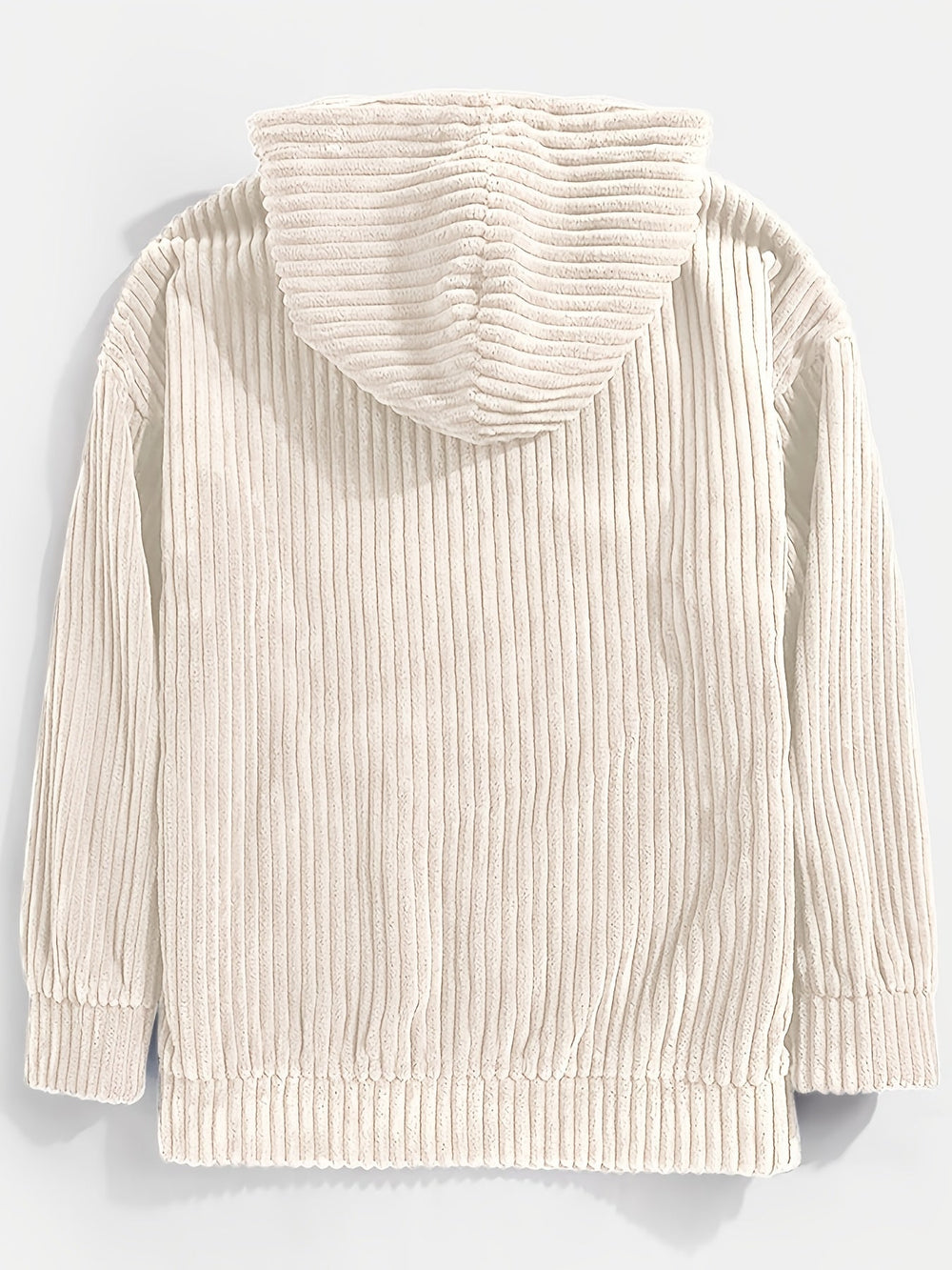 Ribbed Pullover Hoodie