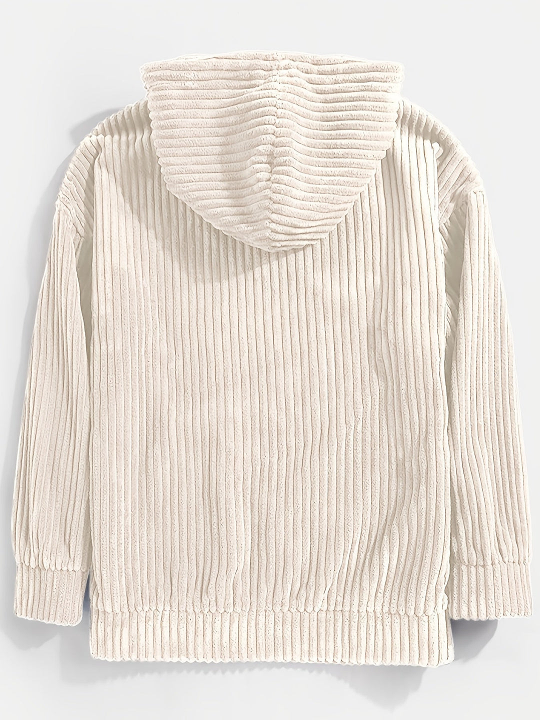 Ribbed Pullover Hoodie