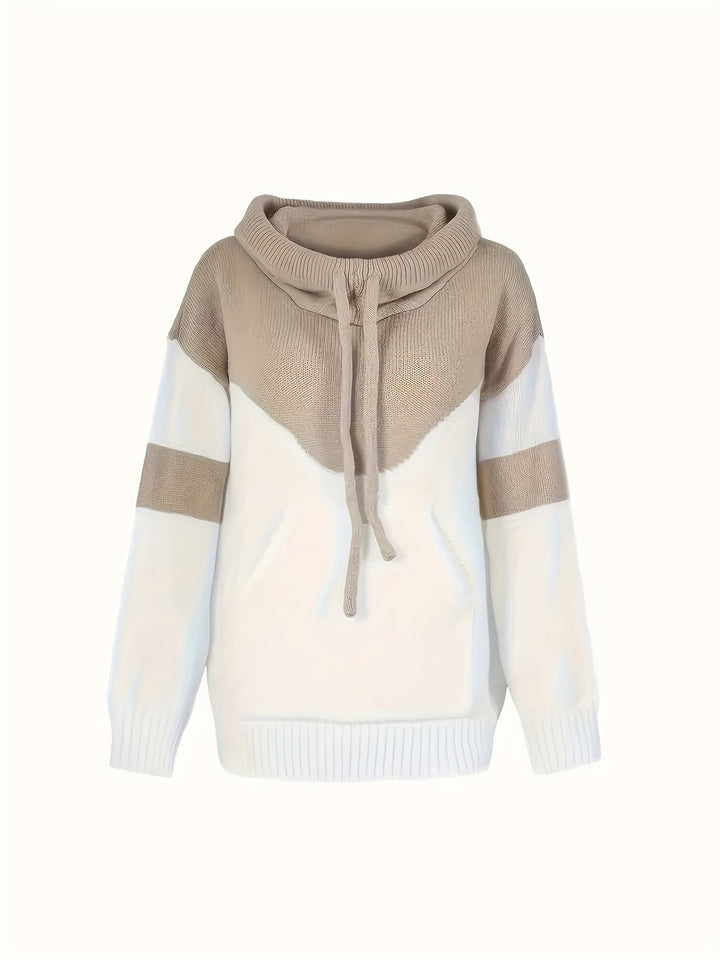 Color-Block Hooded Pullover