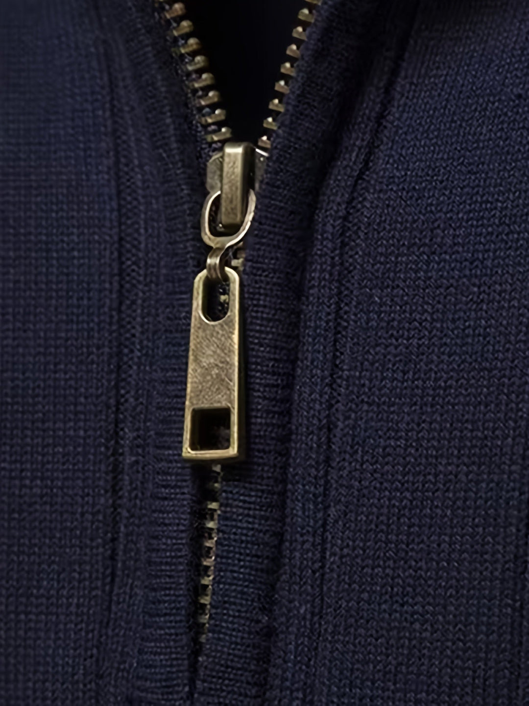 Quarter-Zip Stand Collar Sweater