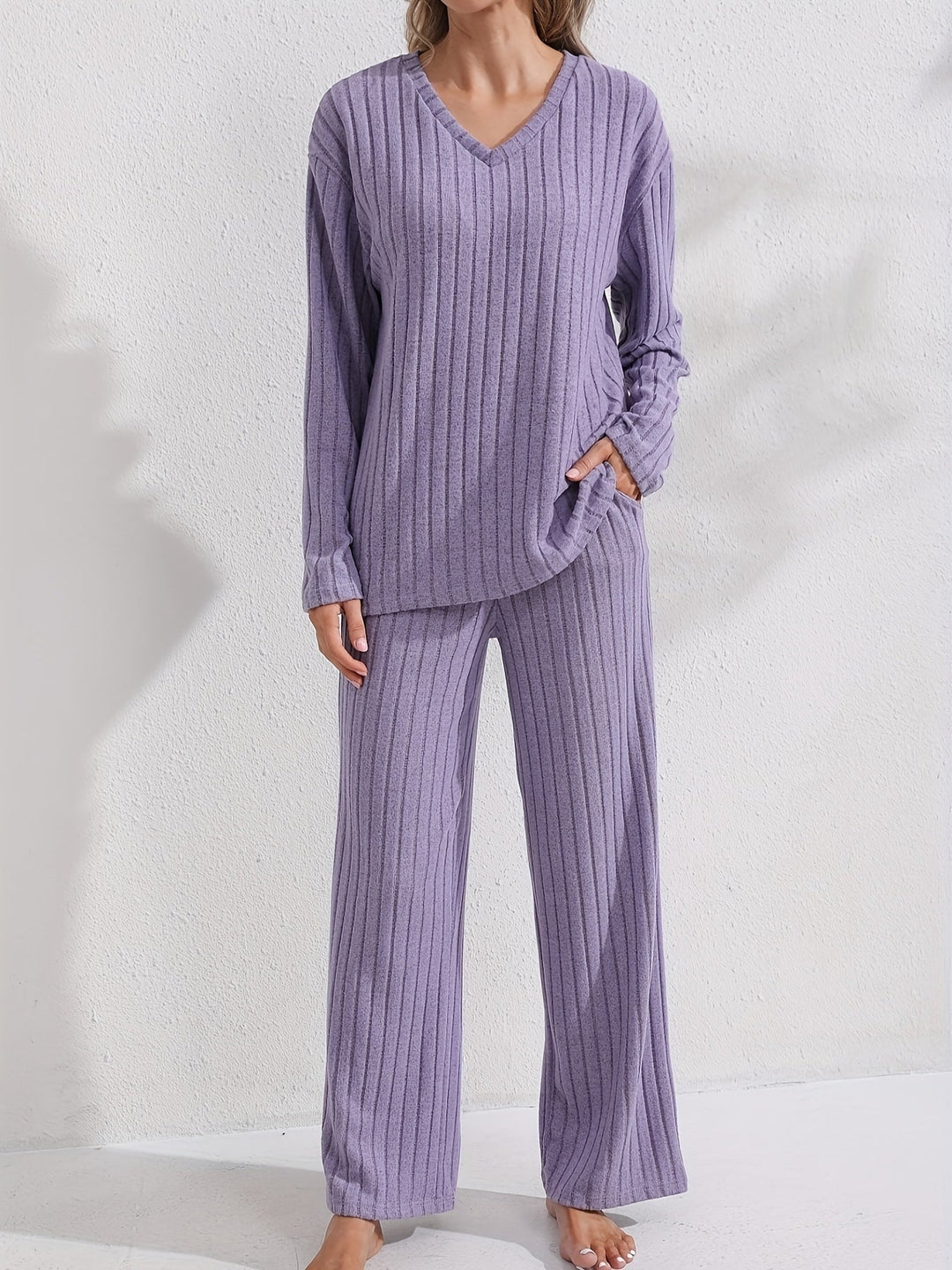 Relaxed Ribbed Two-Piece Set