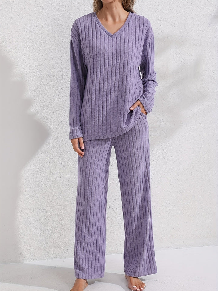 Relaxed Ribbed Two-Piece Set