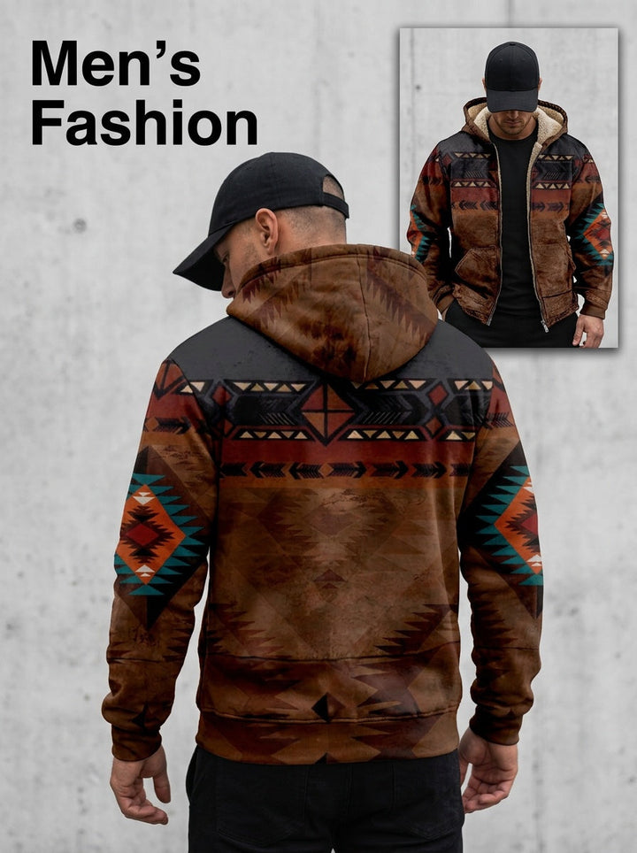 Southwestern Hooded Zip Jacket
