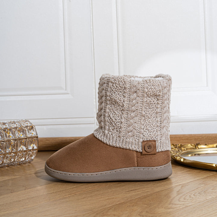 Cozy Knit-Cuff Boots