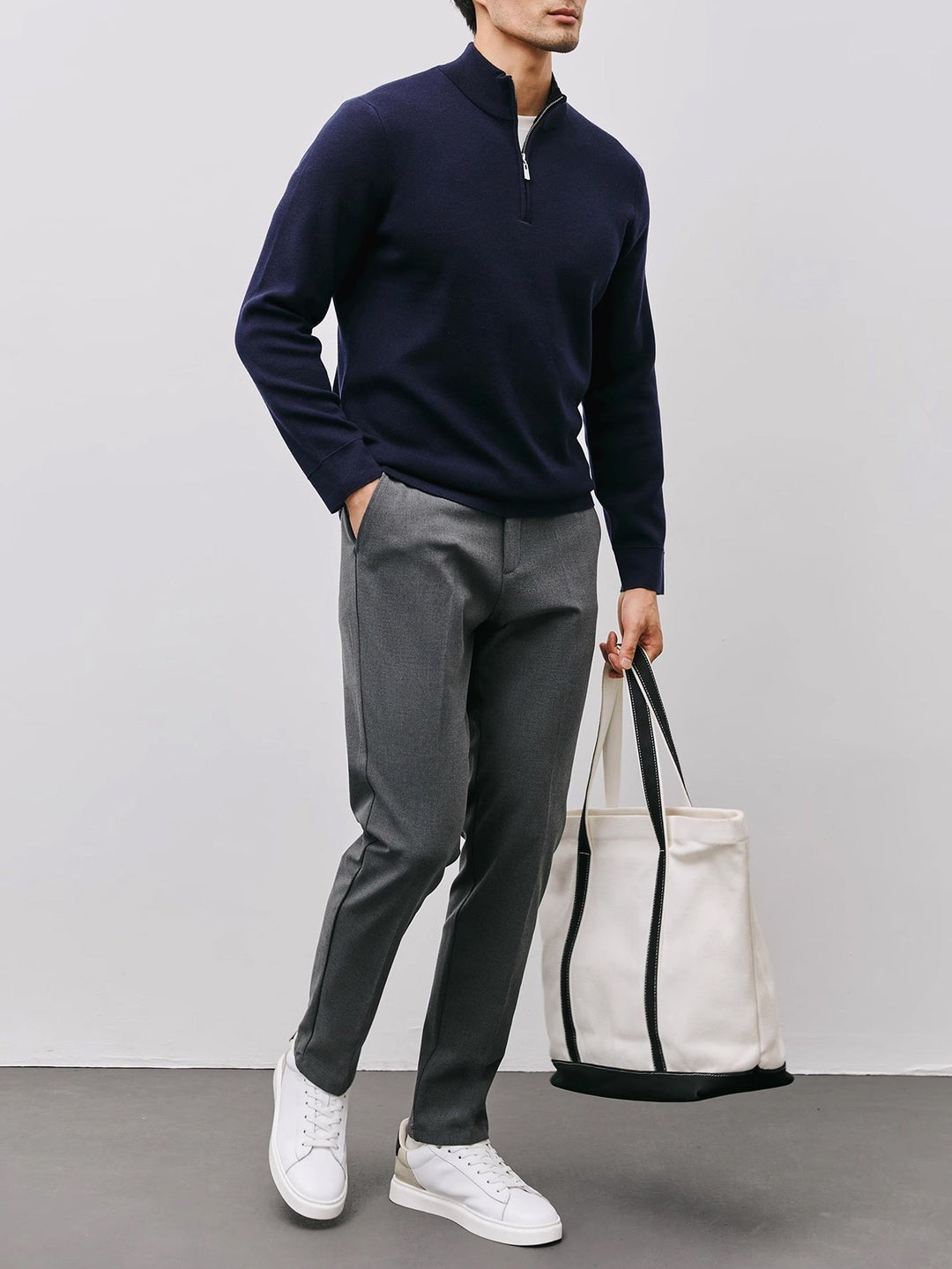 Refined Quarter-Zip Sweater