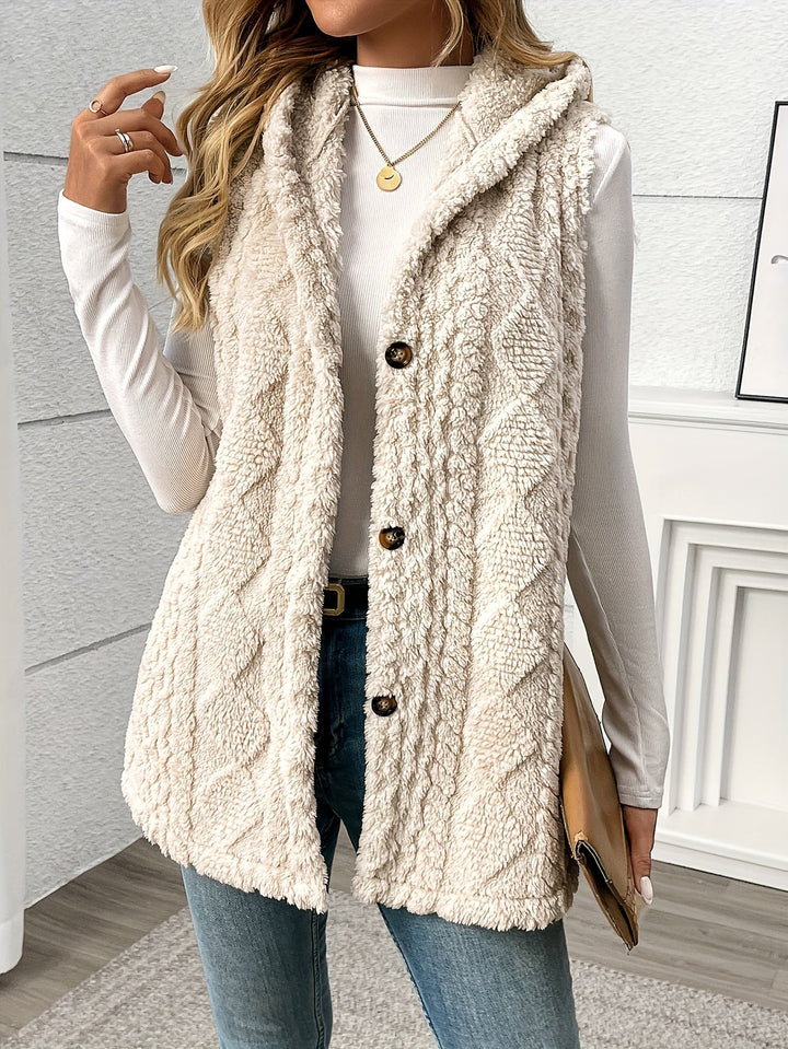 Cozy Hooded Sleeveless Vest