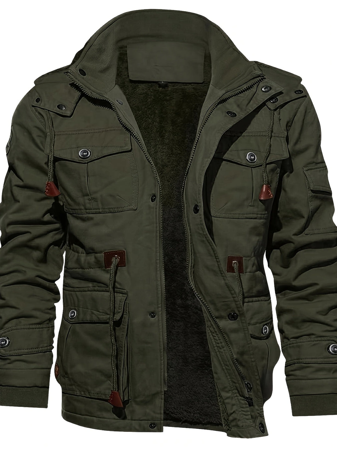 Rugged Mid-Length Hooded Jacket