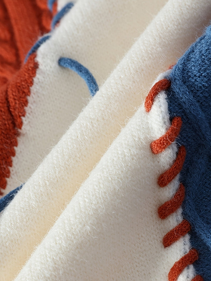 Color-Block Knit Sweater