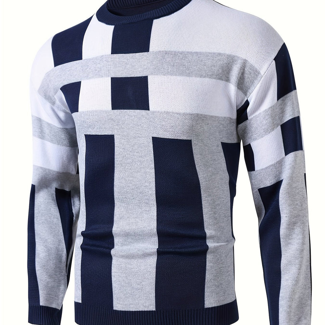 Modern Colorblock Pullover Sweater