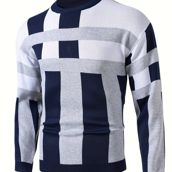 Modern Colorblock Pullover Sweater