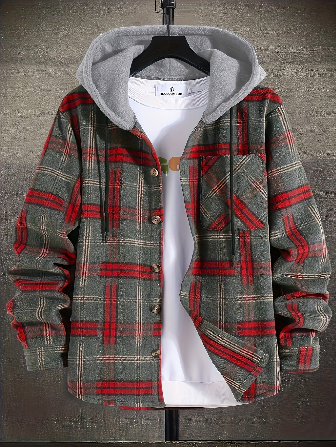 Plaid Hooded Jacket