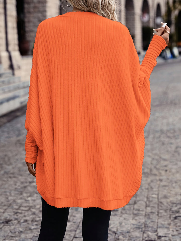 Relaxed Open-Front Cardigan