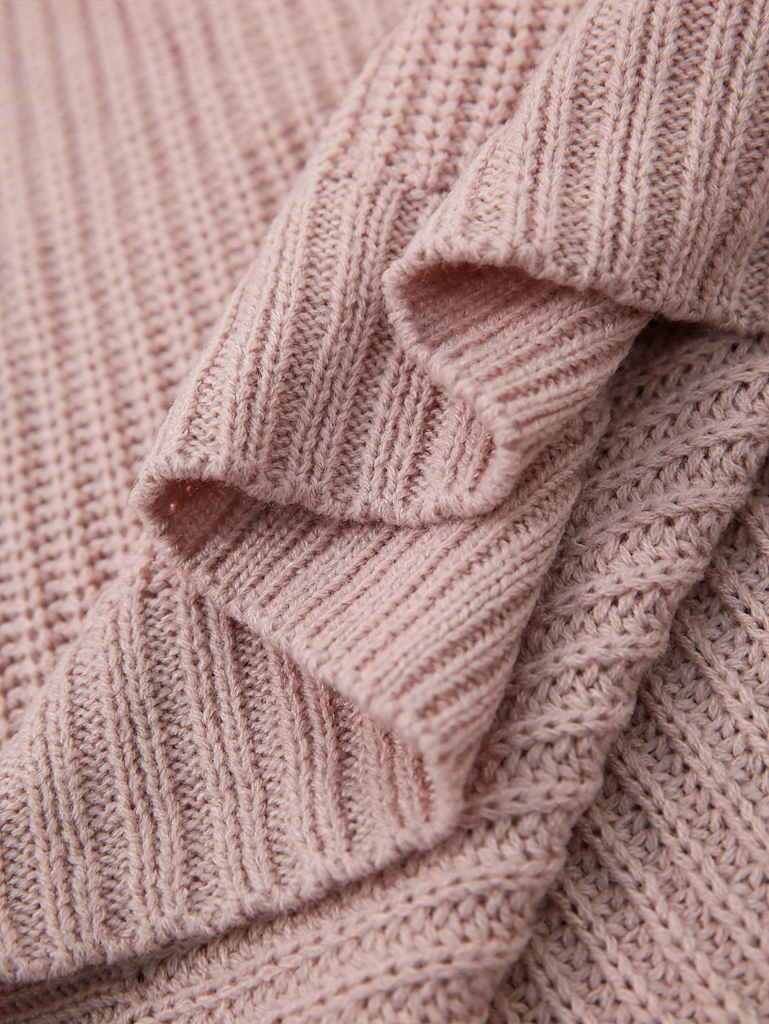 Relaxed Half-Turtleneck Sweater Dress