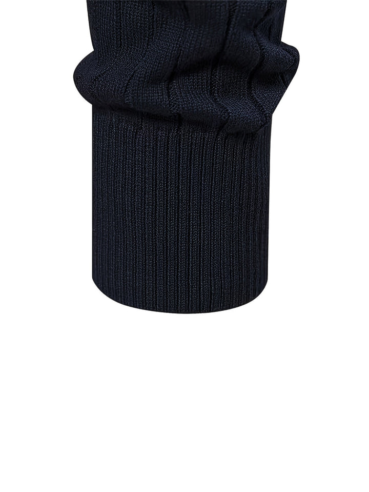 Quarter-Zip Stand Collar Sweater