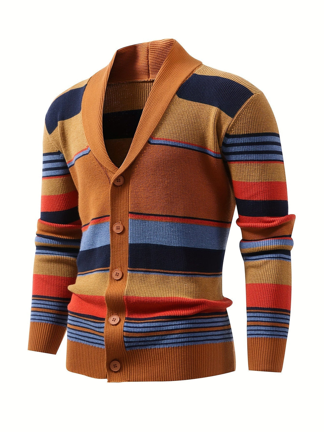 Classic Striped Knit Cardigan