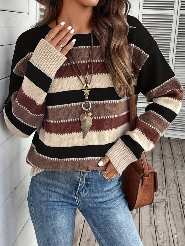 Striped Round-Neck Sweater