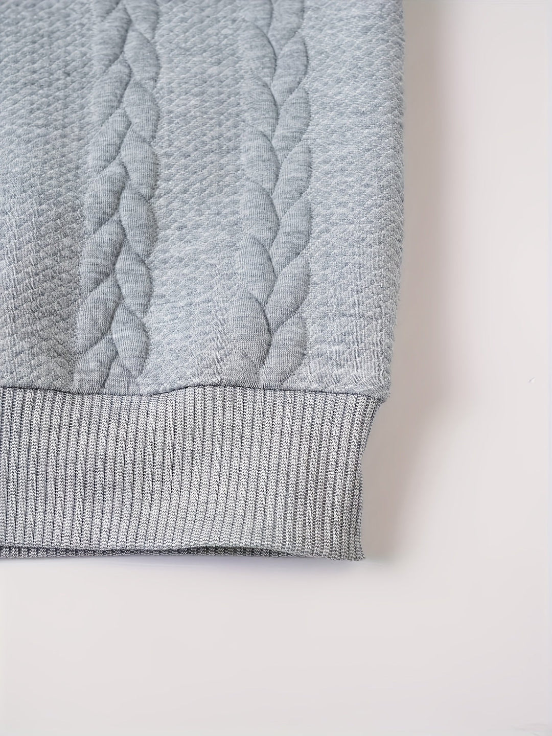 Textured High-Neck Sweatshirt