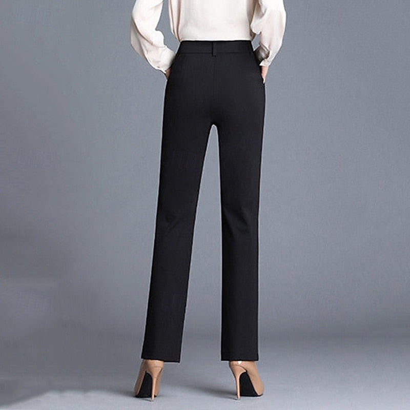 Tailored Straight-Leg Pants