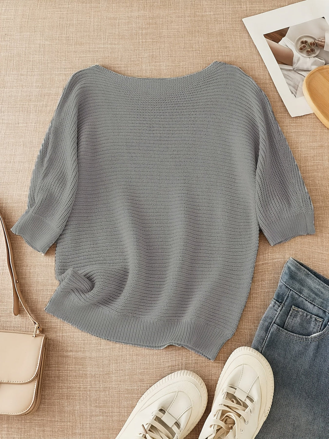 Relaxed Open-Knit Sweater
